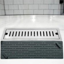 Mythriva Siyah Silikon Mat, Uzun Model Kötü Koku Önleyici, Banyo ve Mutfak Için Uygun