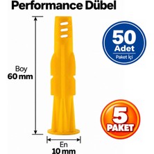 Ege Arge Made Performance Roket Dübel 10 mm 50 Li 5 Paket