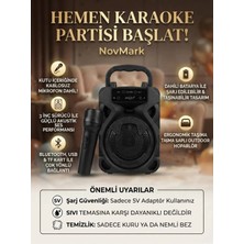 Novmark GTS-2335 Kablolu Mikrofonlu Taşınabilir Karaoke Bluetooth Hoparlör