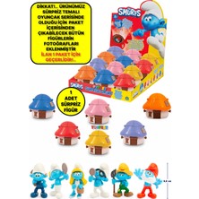 Toyfest Mantar Kutulu Konfetili Sürpriz Şirinler Figürü - 1 Adet - 5.5 cm