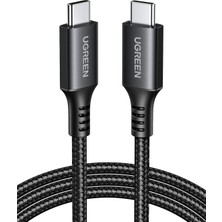 Kawin Ug Reen USB C Şarj Kablosu 60W Siyah Naylon USB C - USB C Kablosu Pd 3.0 Pps I Phone 15 Pro Max Galaxy S23 S22 S21 A54 A34 A14 I Pad Pro 12.9 I Pad Air 5/mini 6, Pixel 7 Pro Vb. ile Uyumludur. (2m) Us