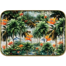 LuckyArt Lucky Art Palmetto Dekoratif Emaye Tepsi 40 cm