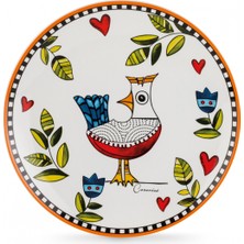 Egan Italy Cocoricò 6'lı Tatlı Tabağı 19 cm Turuncu