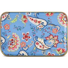 LuckyArt Lucky Art Paisley Dekoratif Emaye Tepsi 26 cm