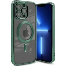 Sh Ticaret Apple Iphone 15 Pro Kılıf Kross Magneticsafe Kapak - Koyu Yeşil