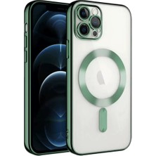 Sh Ticaret Apple Iphone 13 Pro Kılıf Kross Magneticsafe Kapak - Koyu Yeşil
