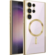 Sh Ticaret Samsung Galaxy S25 Ultra Kılıf Kross Magneticsafe Kapak - Gold