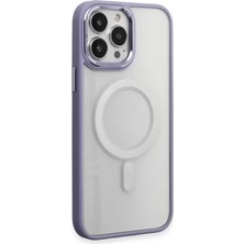 Sh Ticaret Apple Iphone 15 Pro Max Kılıf Room Magneticsafe Silikon - Lila