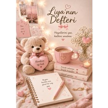 Liamir Studio Isimli Kişiselleştirilebilir Not Defteri , Notebook, A5 Çizgili Not Defteri 50 Yaprak, 100 Sayfa, Laminasyon Kapak / Tel Spiral