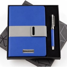 Hediye Rengi Isme Özel Premium Mat Defter ve Roller Kalem Seti Tasarım Kutulu-Renk Seçenekli