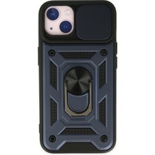 Burada Bulabilirsin Apple iPhone 14 Kılıf Pars Lens Yüzüklü Silikon - Lacivert