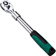 Kawin Aee® 72 Diş 1/2 Inç Teleskopik Cırcır Anahtarı 32-45 cm Uzatılabilir – Hızlı Bırakmalı Ayarlı Cırcır Kol – Ekstra Uzun Ağır Hizmet Lokma Anahtarı, Profesyonel Oto Tamir El Aleti