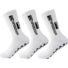KSB Store Kaydırmaz Çorap 3’lü Futbol Basketbol Tenis Erkek Spor Çorap, Beyaz, Kaymaz Çorap Tabanlı, Dikişsiz ve Parfümlü, Yüksek Kalite