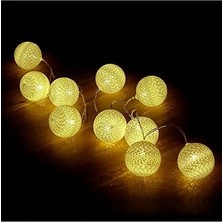 2 Metre 10’lu Top LED Işık - Pilli Gün Işığı Dekoratif Aydınlatma