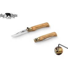Kawin Antonini+Old+Bear 7cm Tırtıklı Zeytin Ağacı Saplı S Çakı