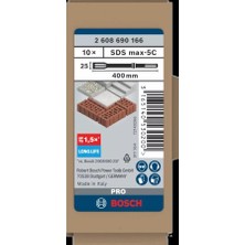 Kawin Bosch 10X Pro Sds Max-5c Düz Keski Seti (Beton, Tuğla, Ø Mm, Professional Aksesuar Kırıcı Delici, Kırıcılar)
