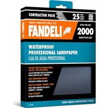 Kawin Fandeli | Su Geçirmez Zımpara Kağıdı | 2000 Grit | 25 Yaprak 9'' x 11'' | Araba Parlatma, Ahşap Mobilya Zımparalama ve Metal Zımpara Için | Suya Dayanıklı