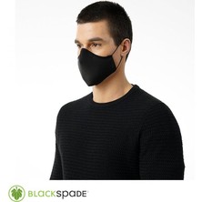 Blackspade Unisex Örme Kumaş Maske Siyah