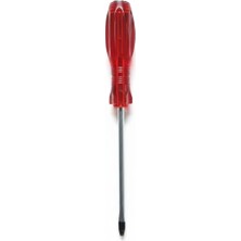 Kawin Genel Klasik Düz Uçlu Tornavida, Kırmızı Şeffaf Sap, 7mm x 150MM, Şişman Gövde