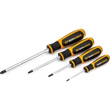 Kawin Gearwrench 4 Parça Pozidriv Çift Malzeme Tornavida Seti - 80061H