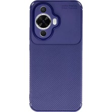 Huawei Nova 12S Kılıf Auto Focus Karbon Kapak - Lacivert