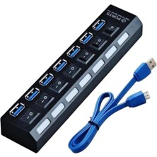 Kawin Genel 7 Port USB 3.0 2.0 Hub Anahtarlı Çoklayıcı Çoğaltıcı Switch