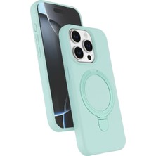 Apple Iphone 15 Pro Max Regal Magsafe Standlı Kapak - Su Yeşili