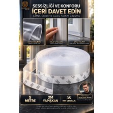 Transformacion 5 Metre Şeffaf Kapı Pencere Bandı Rüzgar Ses Önleyici 3m Yapışkanlı  Yalıtım Şeridi 723800