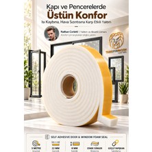Transformacion 3 Metre Kapı Pencere Izolasyon Süngeri 22X8 mm Yapışkanlı Yalıtım Bandı  723803