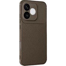 Huawei Honor 600 Lite Auto Focus Karbon Kapak - Kahverengi