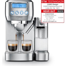 Espresso Gourmet Latte – Test Sonucu Çok Iyi, Entegre Süt Kabına Sahip Süzgeç Makinesi, 20 Bar Ulka Pompa, Fincan Isı Plakası, 1 Veya 2 Fincan, Gümüş,