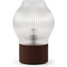 Aura 1 Masa Lambası, 9W Rgb Kumandalı LED Ampul Dahil, Kahverengi Saydam, 17X22,5X17 cm