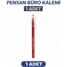 Hubrendy Bez Pensan Büro 2270 Kırmızı Tükenmez Kalem 1.0 mm Medium Yerli Üretim 1 Adet