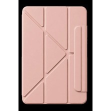 Drop Tedarik Apple Ipad 2025 10.9 10.nesil (A16) Edz Manyetik Standlı Tablet Kılıfı - Rose Gold