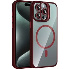 Joko Apple Iphone 14 Pro Max Remim Lensli Magsafe Standlı Kapak - Bordo