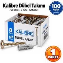 Ege Arge Made Kalibre Dübeli 8 mm Takım Pul Başlı Beyaz 100 Lü 1 Adet