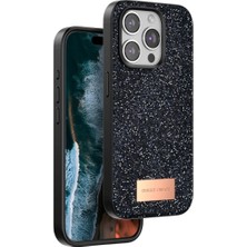 Burada Bulabilirsin Onegif Apple iPhone 15 Pro Bright Simli Kapak - Siyah