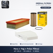 Filtron Filtre Bakım Seti (Hava+Yağ+Polen) - Q3 8u / Scirocco 3 2.0 Tsı