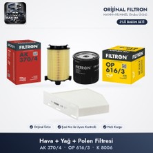 Filtron Filtre Bakım Seti (Hava+Yağ+Polen) - Jetta 6 1.2 Tsı
