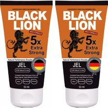 Black Lion 2 Adet Erkeklere Maçalı Ginsengli Epimediyumlu Pe.nis Masaj Kremi 50 ml