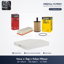 Filtron Filtre Bakım Seti (Hava+Yağ+Polen) - A4 B8 / A5 8t / Q5 8r 2.0 Tdı (Caga/cagb/cagc)