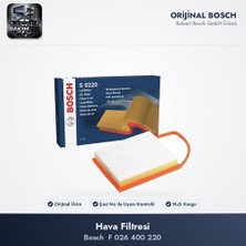 Bosch F 026 400 220 Hava Filtresi - Partner B9 / Berlingo B9 / 207 A7 1.6 HDi
