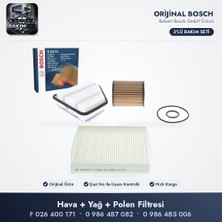 Bosch Filtre Bakım Seti (Hava+Yağ+Polen) - Avensis T27 2.0 D-4d / 2.2 D-4d (Polen Bosch 09864B5006)
