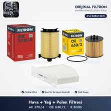 Filtron Filtre Bakım Seti (Hava+Yağ+Polen) - Golf 5-6 / Passat B6-B7 / Leon 2 1.4 Tsı / 1.6 Fsı