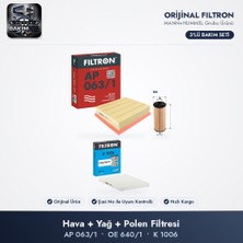 Filtron Filtre Bakım Seti (Hava+Yağ+Polen) - Passat B5 / Superb 1 1.9-2.0 Tdı