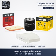 Filtron Filtre Bakım Seti (Hava+Yağ+Polen) - Golf 7 / Jetta 6 / Caddy 3-4 1.2-1.4 Tsı