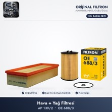 Filtron Filtre Bakım Seti (Hava+Yağ) - Jetta 6 / Caddy 4 / Tiguan 1 2.0 Tdı
