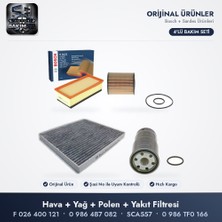 Bosch + Sardes Filtre Bakım Seti (Hava+Yağ+Polen+Yakıt) - Avensis T25 / Corolla Verso R1 2.2 D-4d / 2.2 D-Cat (Karbonlu Polen Sardes SCA557)