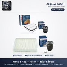 Bosch Filtre Bakım Seti (Hava+Yağ+Polen+Yakıt) - Corolla E15 / Auris E15 1.4 D-4d (Polen Bosch 09864B5006)