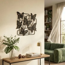 Hubrendy Bez Modern Kelebek Duvar Tablosu Mdf Lazer Kesim Çoklu Kelebek Figürlü Duvar Süsü Dekor